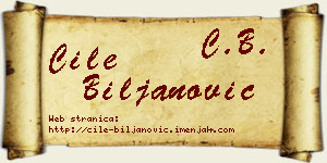 Ćile Biljanović vizit kartica